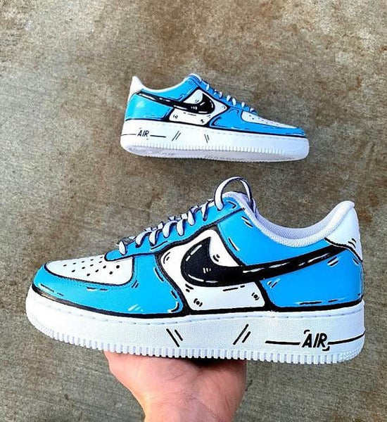 Nike air force 2025 1 zwart blauw